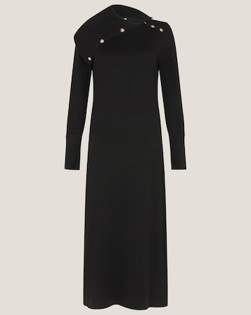 Monsoon Button Collar Midi Jumper Dress