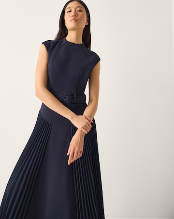 Monsoon Pleat Sleeveless Midi Dress