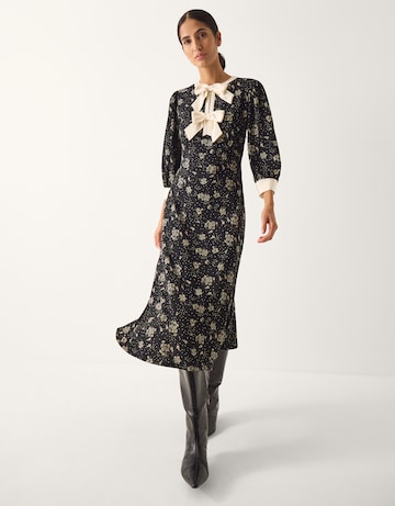Monsoon Dotty Floral Jersey Midi Dress