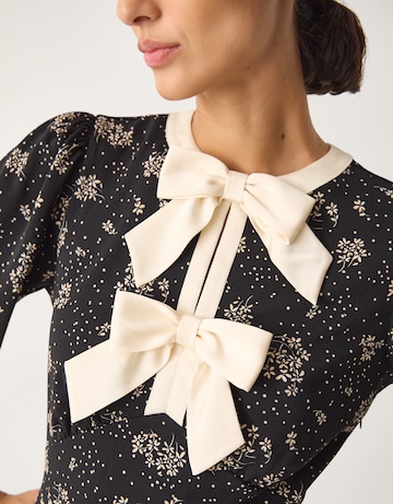 Monsoon Dotty Floral Jersey Midi Dress