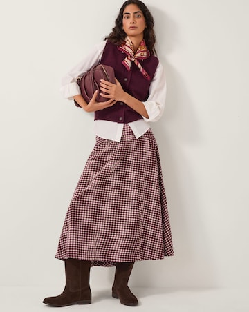 Monsoon Agatha Drop Waist Midi Skirt