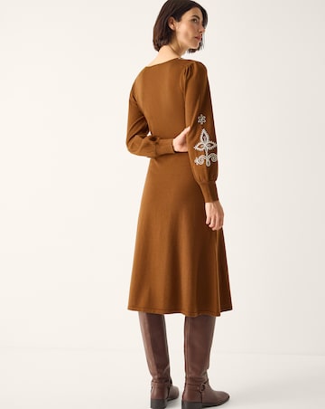 Monsoon Cleo V-Neck Knit Midi Dress