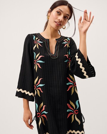 Monsoon Bonnie Embroidered Mini Kaftan