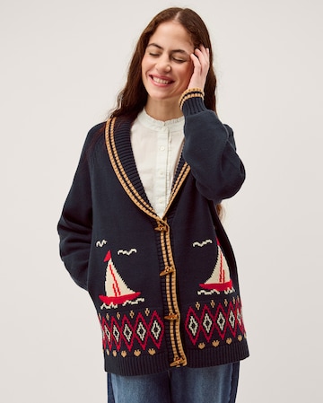 Monsoon Sapna Intarsia Sailor Cardigan