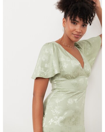 Maya Deluxe Jacquard Fabric Dress