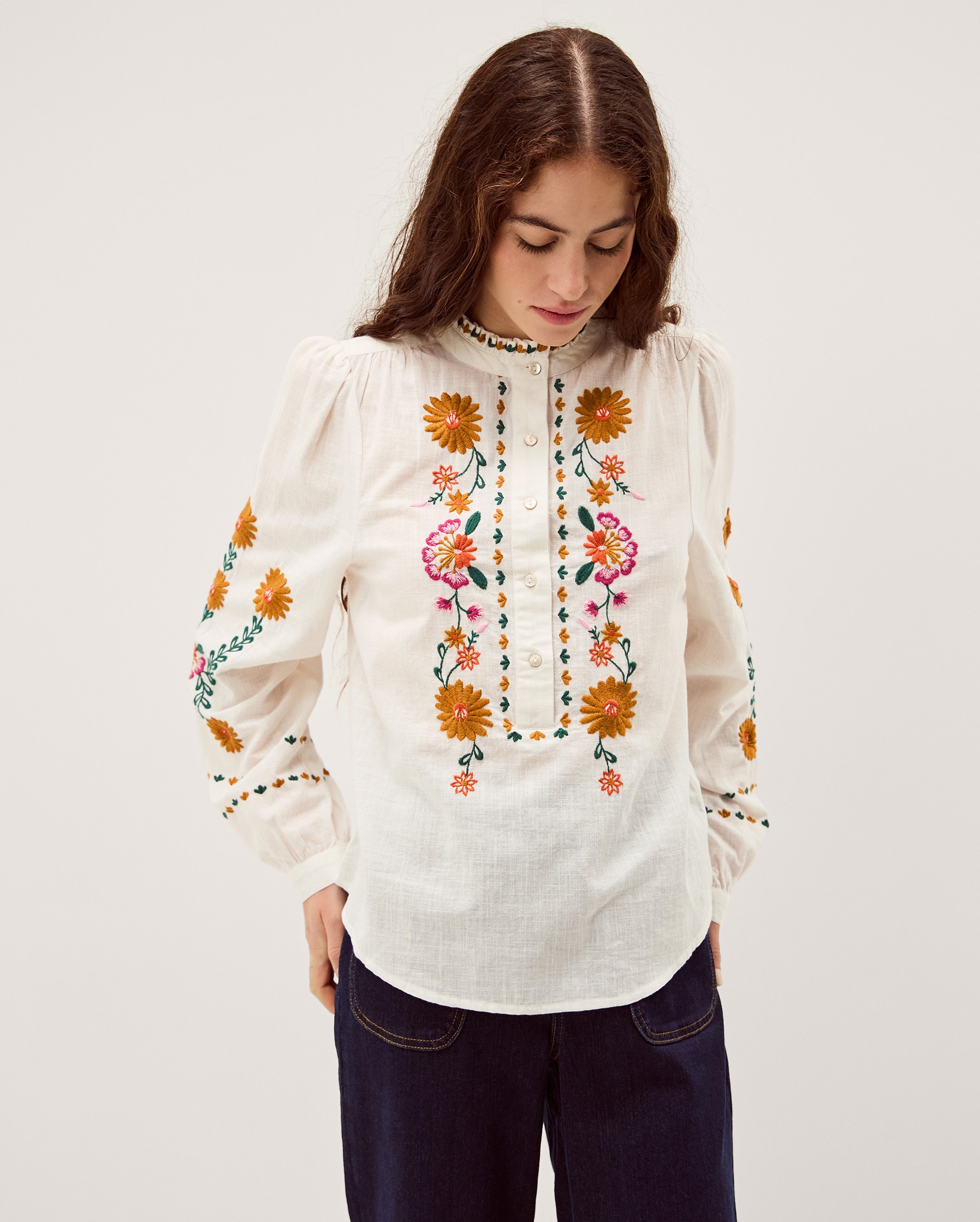 New In - Monsoon Emmy Embroidered Long Sleeve Top