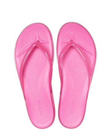 Crocs Pink Lemonade Miami Jelly Round Toe Flip - Standard Fit