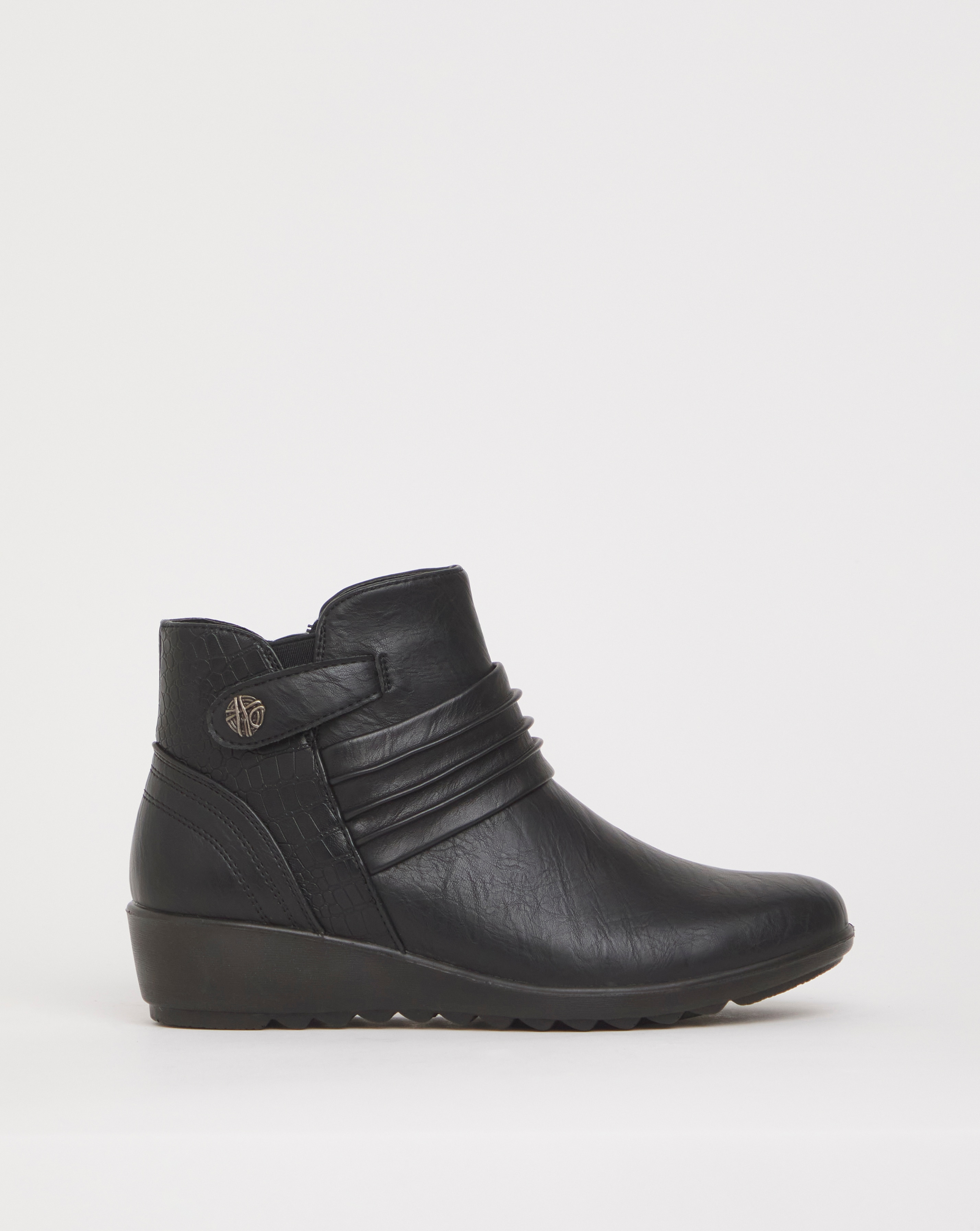 Cushion Walk Ruched Ankle Boot EEE Fit