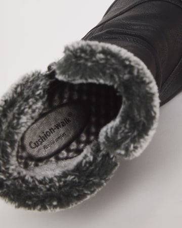 Cushion Walk Faux Fur Ankle Boot Wide E Fit