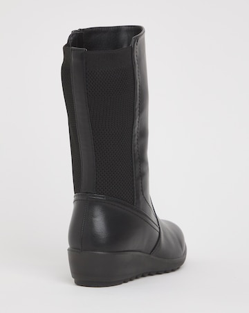Cushion Walk Elastic Detail Mid Boot Extra Wide EEE Fit