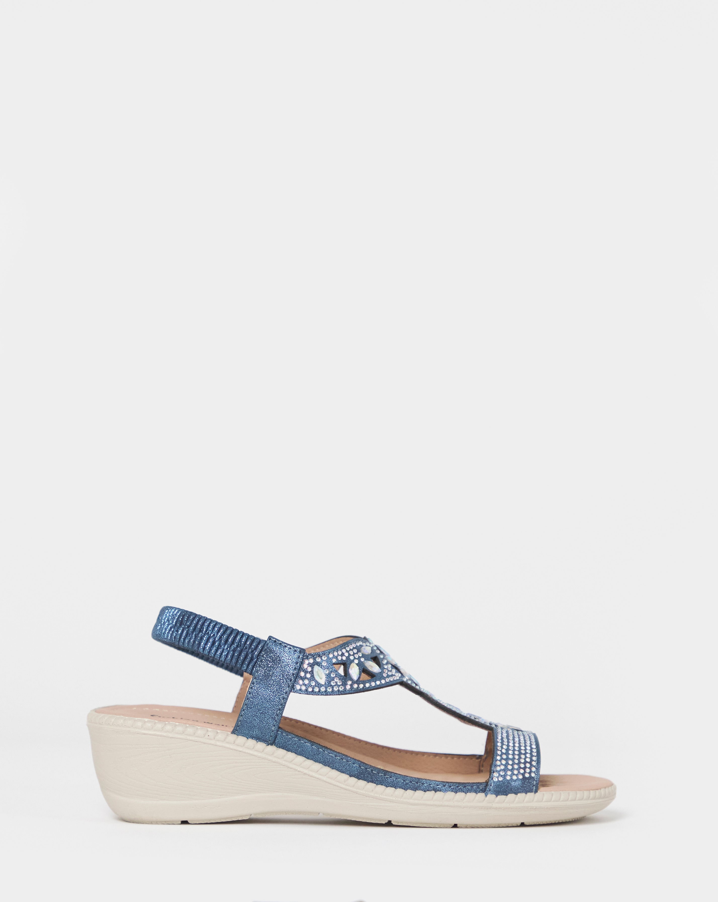 New In - Cushion Walk Embellished Wedges E Fit