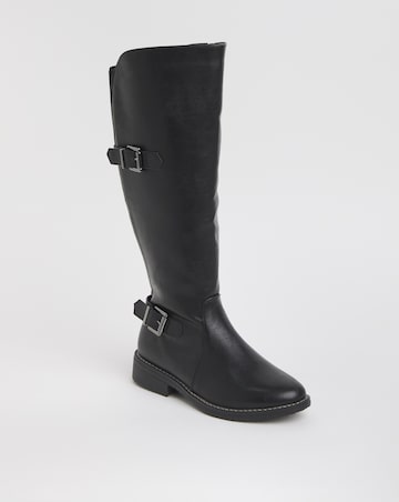 Cushion Walk Elastic Back Buckle Boot Extra Wide EEE Fit Standard Calf