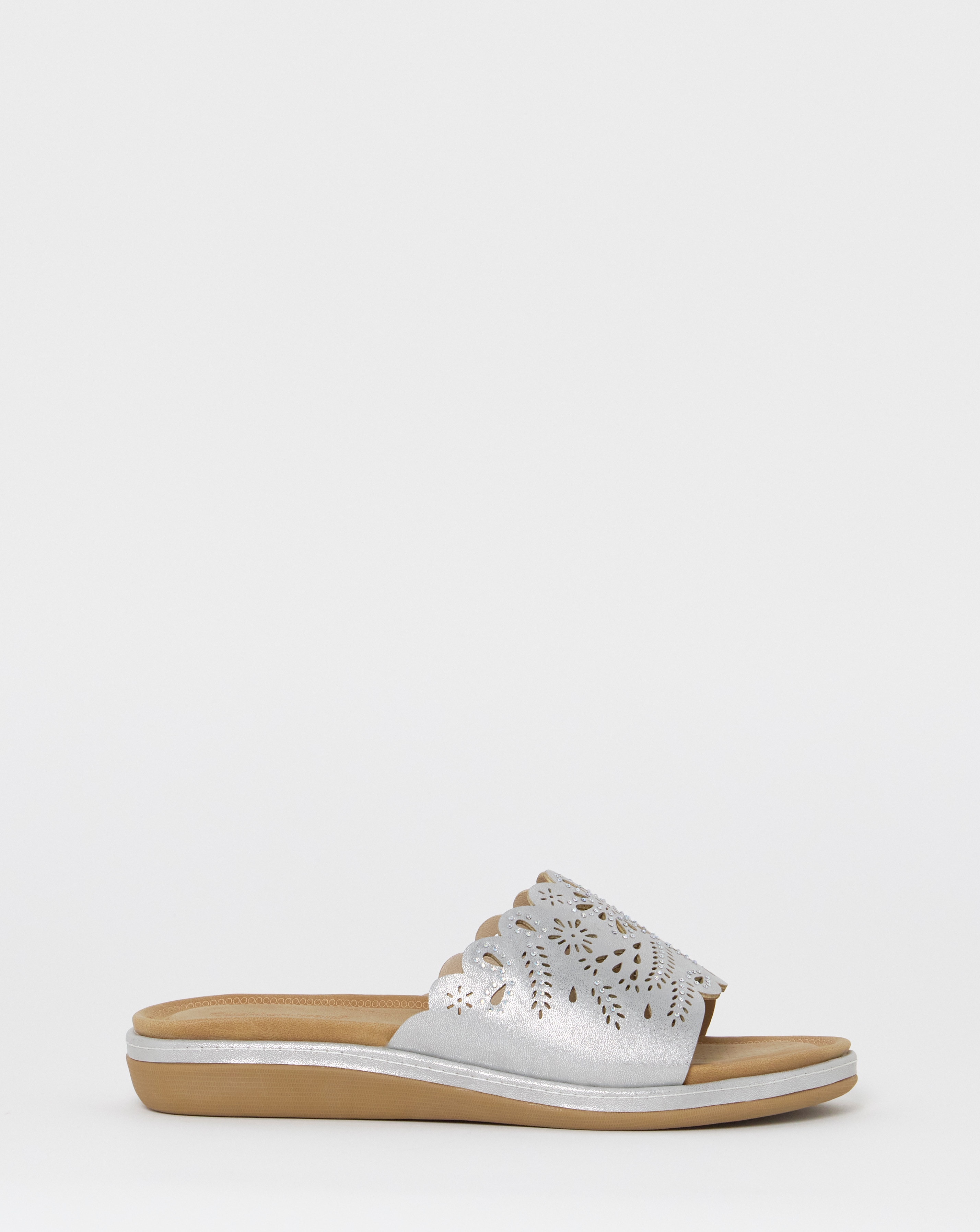 Cushion Walk Floral Slide Sandals E Fit