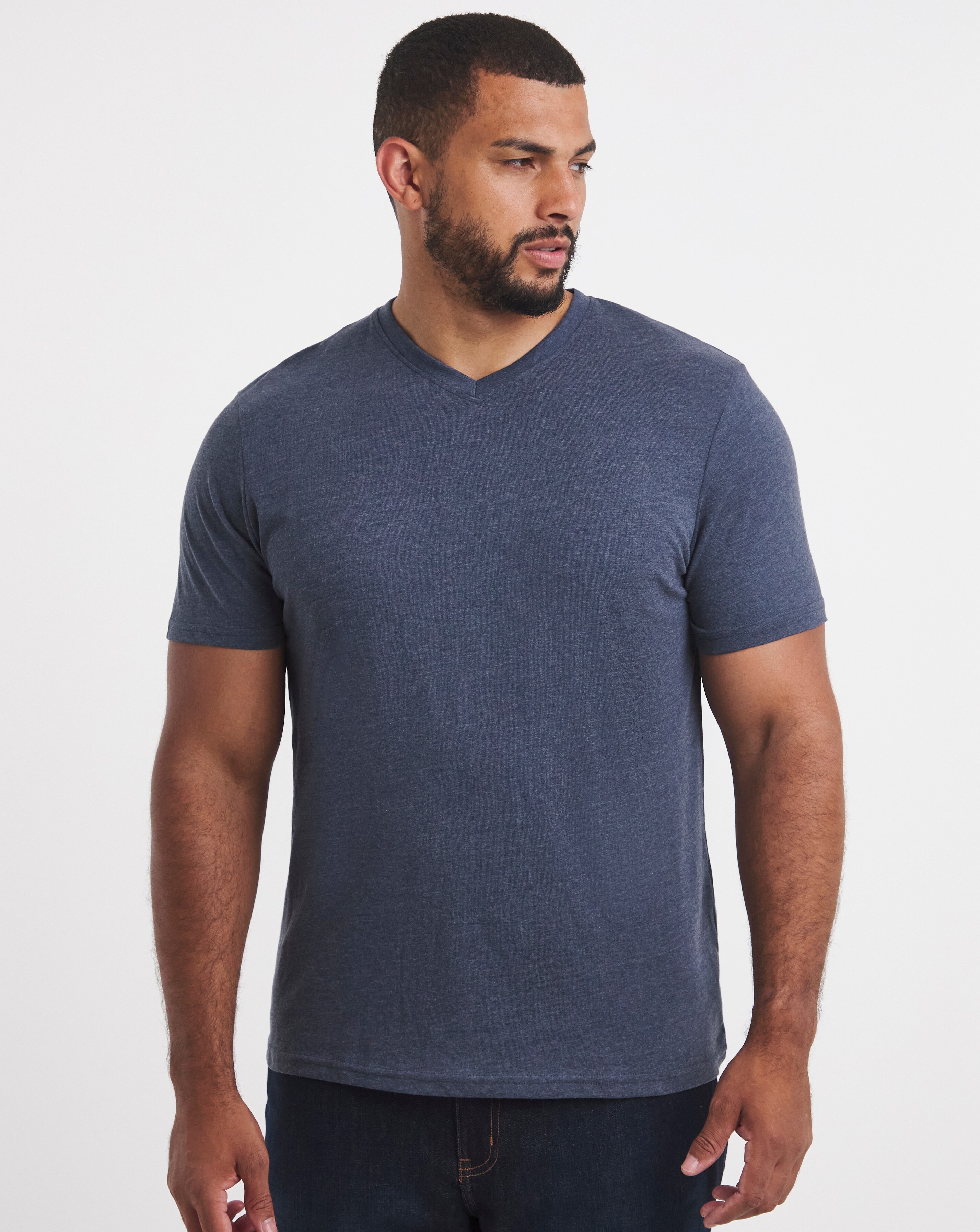 Pure Cotton V Neck T-Shirt