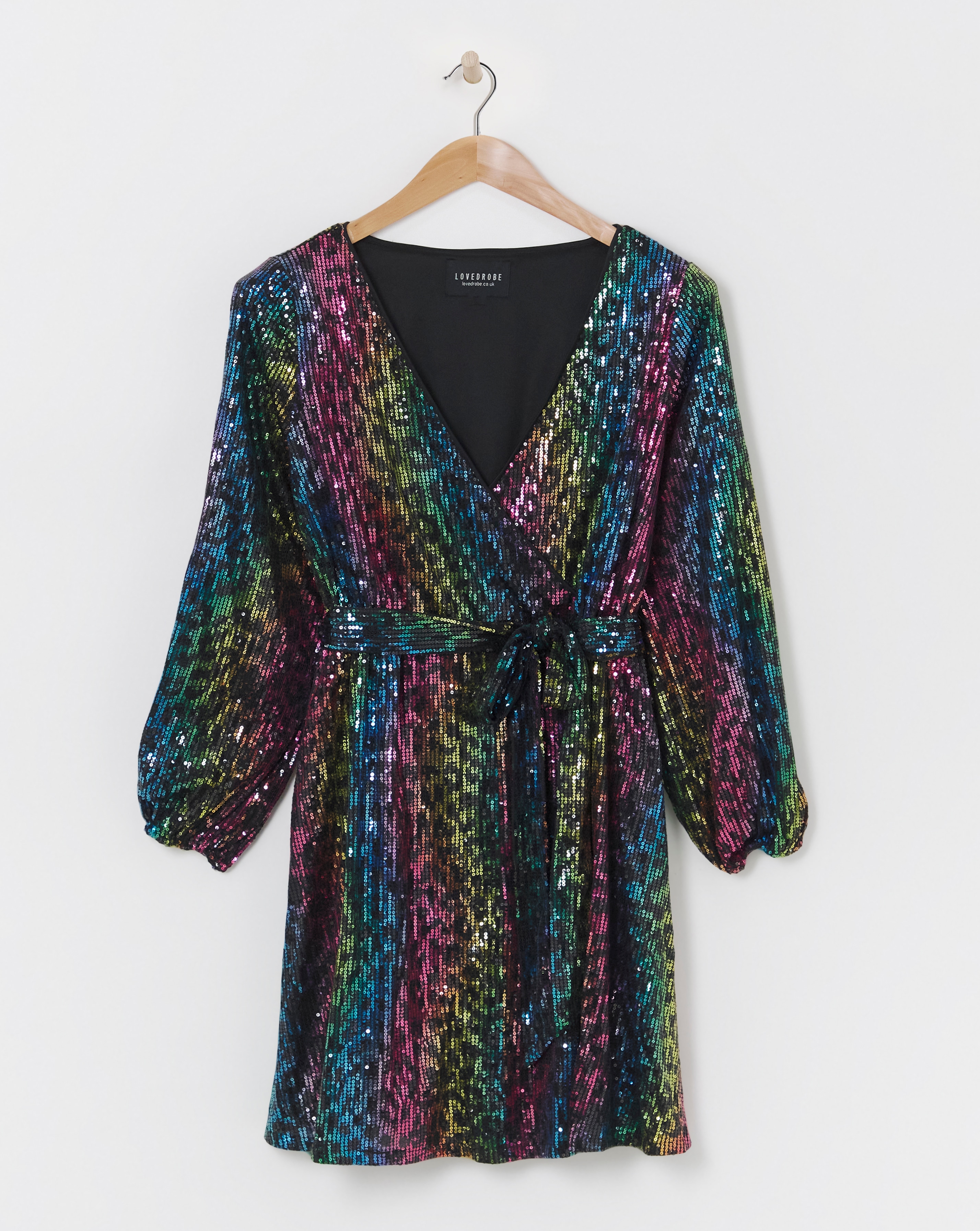 Lovedrobe sequin Belted Mini Dress