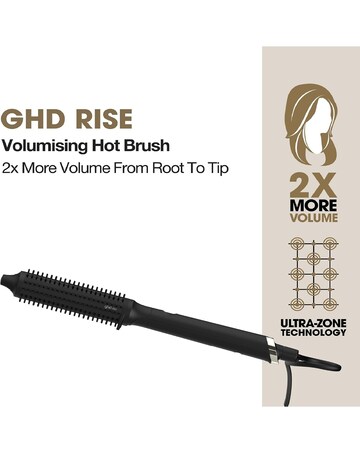 ghd Rise Volumising Styling Hot Brush Black