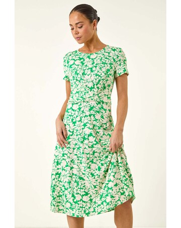 Roman Petite Twist Front Stretch Dress