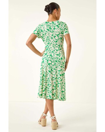 Roman Petite Twist Front Stretch Dress