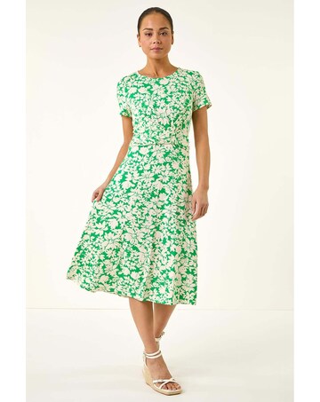 Roman Petite Twist Front Stretch Dress