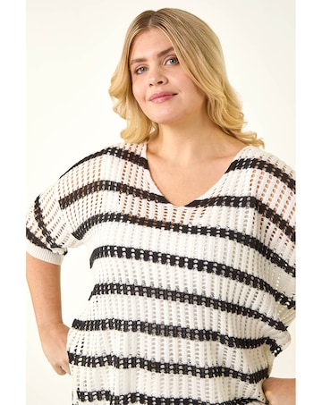Roman Curve Crochet Knitted Top