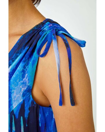 Roman Sleeveless Abstract Maxi Dress