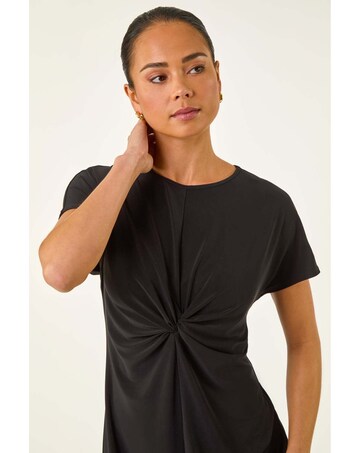 Roman Petite Twist Front Midi Dress