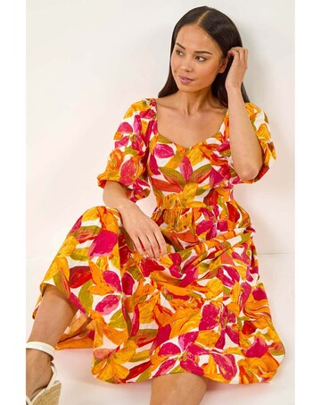 Roman Petite Floral Tiered Dress