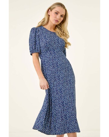 Roman Petite Abstract Stretch Midi Dress