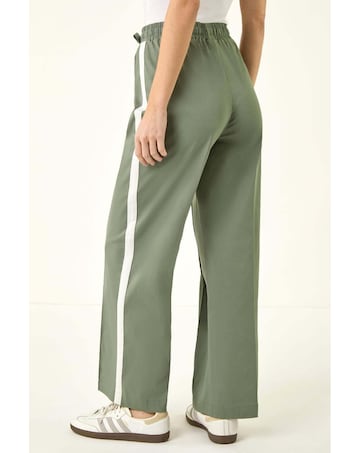 Roman Tie Waist Bengaline Stripe Trouser