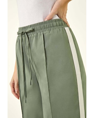 Roman Tie Waist Bengaline Stripe Trouser