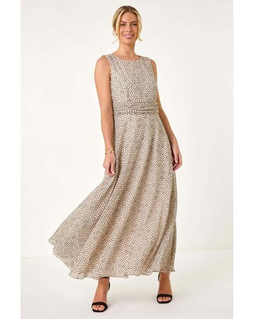 Roman Petite Spot Print Midi Dress