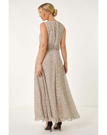 Roman Petite Spot Print Midi Dress