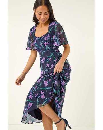 Roman Petite Floral Midi Dress