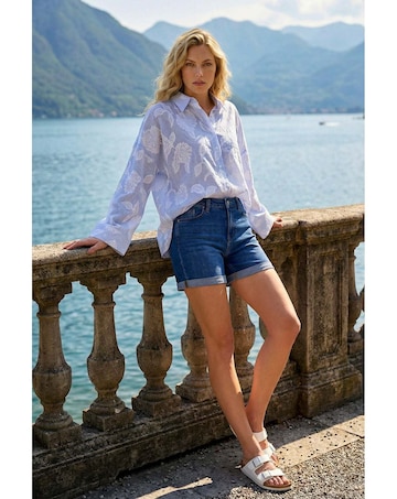 Roman Floral Jacquard Buttoned Shirt