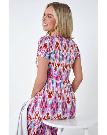 Roman Petite Aztec Pocket Midi Dress