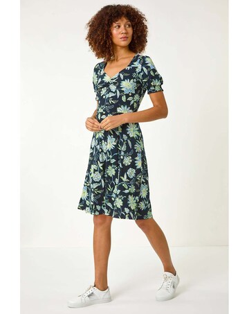Roman Floral Sweetheart Dress