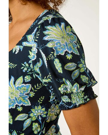 Roman Floral Sweetheart Dress