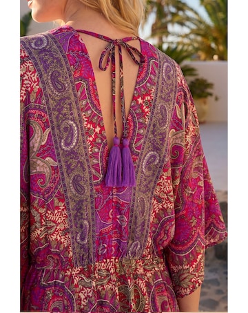 Roman Paisley Print Boho Maxi Dress