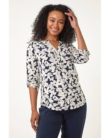 Roman Petite Floral Print Button Shirt
