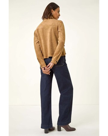 Roman Faux Suede Pocket Jacket