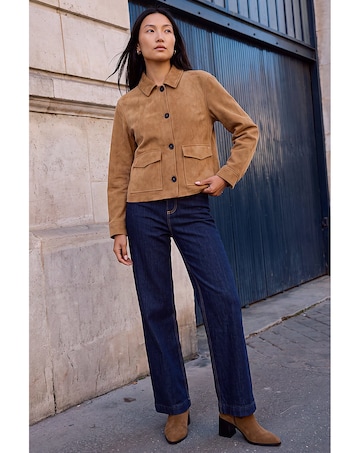 Roman Faux Suede Pocket Jacket