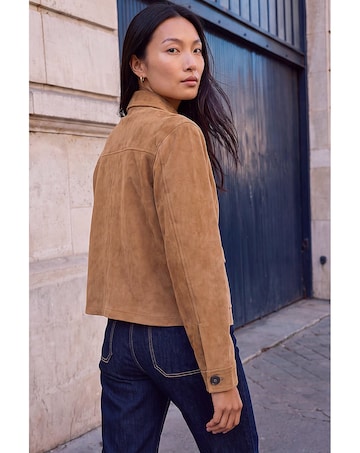 Roman Faux Suede Pocket Jacket