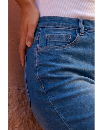 Roman Cotton Denim Stretch Skirt