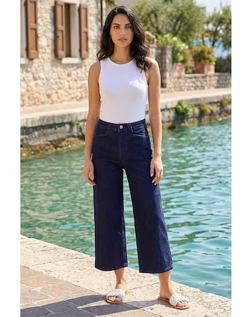 Roman Dusk Denim Wide Leg Culotte