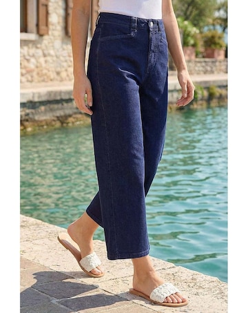 Roman Dusk Denim Wide Leg Culotte