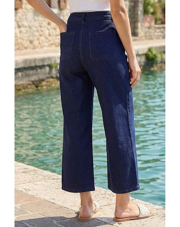 Roman Dusk Denim Wide Leg Culotte