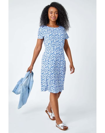 Roman Ditsy Floral Pocket Stretch Dress