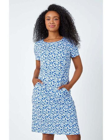 Roman Ditsy Floral Pocket Stretch Dress