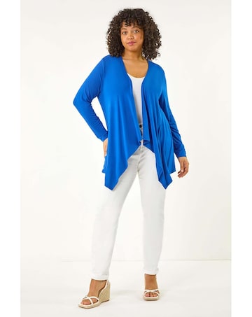 Roman Curve Waterfall Longline Cardigan