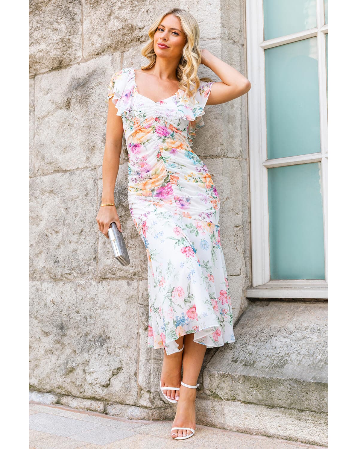 Roman Petite Floral Tiered Dress